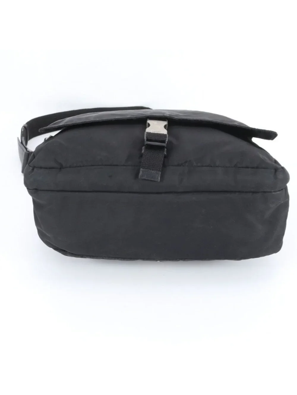 Prada Tessuto Nylon Triangle Logo Leather Shoulder Bag Crossbody